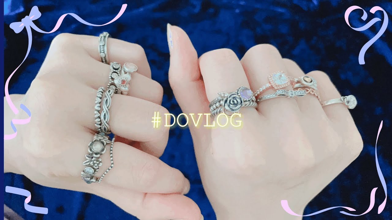 [Dovlog]💍판도라반지 데일리 레이어드 리뷰 #01 | 사이즈추천 | My Pandora Rings Collection | 자취일상브이로그◡̈