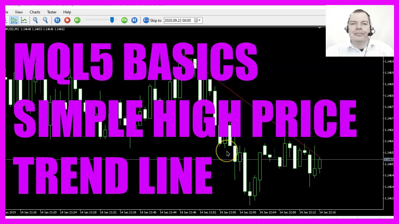 LEARN MQL5 TUTORIAL BASICS - 89 SIMPLE HIGH PRICE TREND LINE