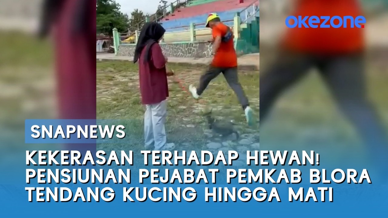 Sadis! Pensiunan Pejabat Pemkab Blora Tendang Kucing hingga Mati