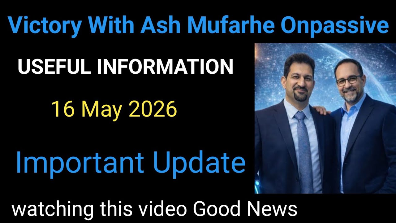 New Update Victory With Ash | Important Message #ashmufareh #Onpassive | Onpassive New Update Today