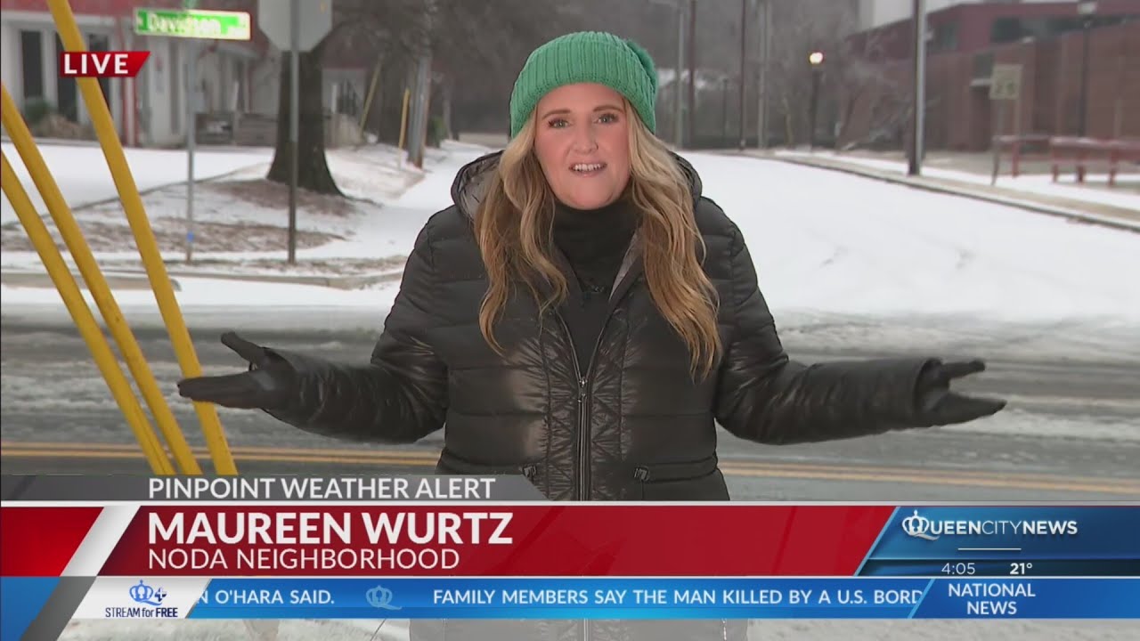 Ice storm, freezing temperatures creating slick road conditions in Charlotte NoDa neighborhood