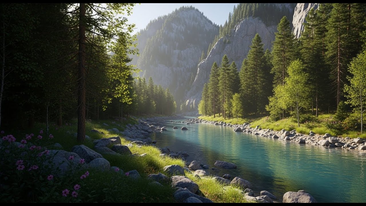Serene River Water 🌿 Gentle Flowing Ambience for Sleep, Calm, and Meditation #975