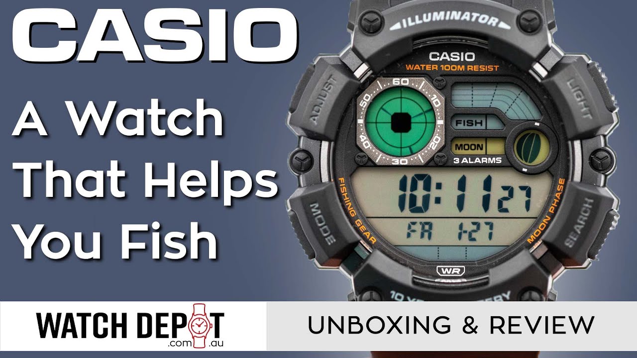 Casio WS1500H-1 Fish & Moon Phase Watch | Unboxing & Review