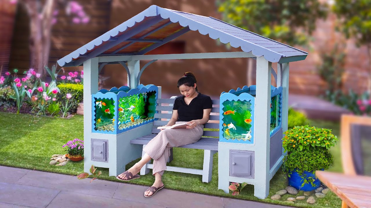 Create adorable reading corner with aquarium for your child | No1 Ideas
