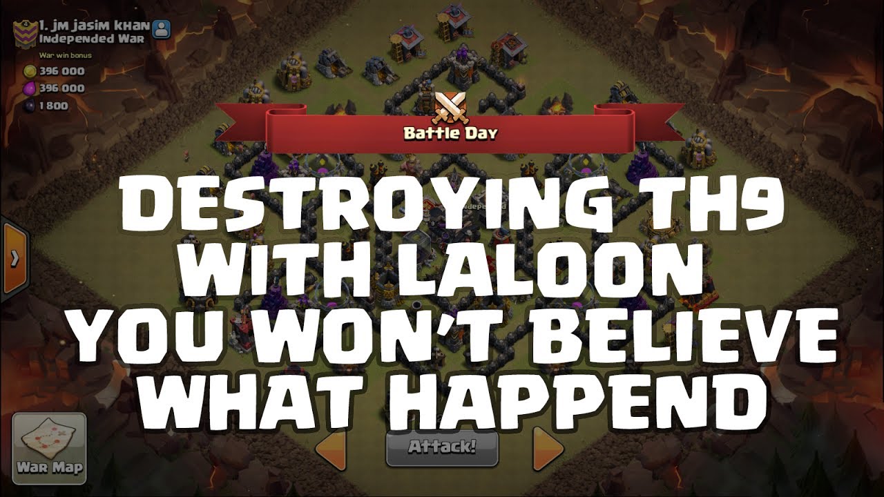DESTROYING TH9 MAX BASE 100% WITH LALOON