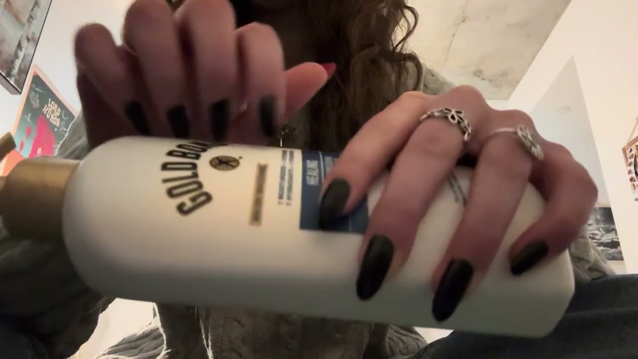 5 minutes of tapping on a lotion bottle (no talking)