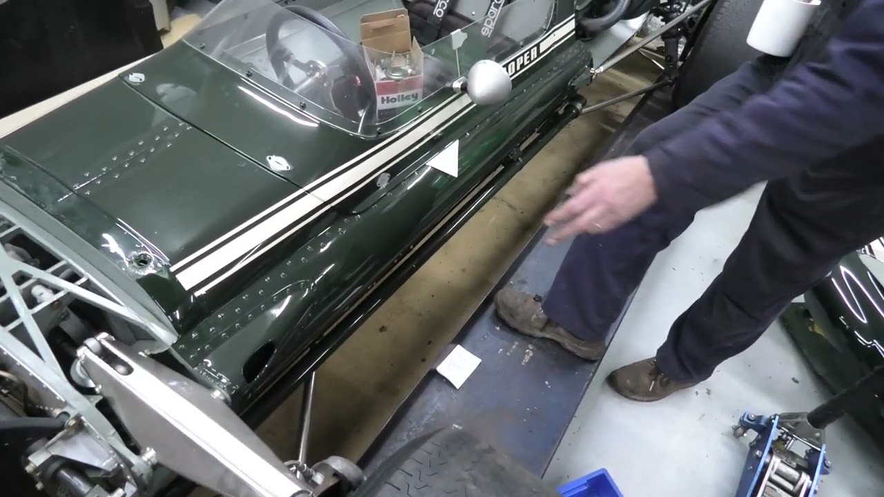 Cooper T90 F5000 pre-season adjustments.