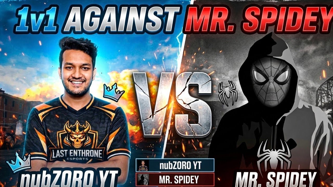 Mr. Spidey vs nubZORO YT | 1v1 Tdm Battle | PUBGM | nubZORO YT #subscribemychannel #s1conqueror 