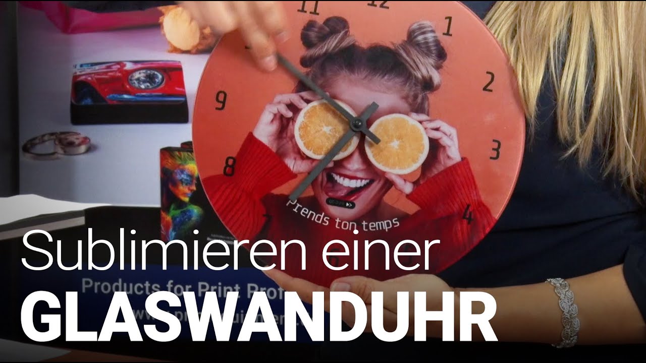Sublimation einer Glaswanduhr