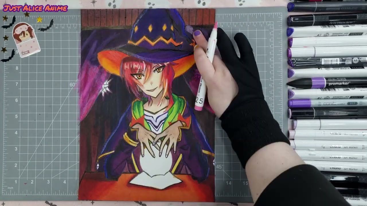 🔮Ensemble Stars🎶Natsume Sakasaki🪄part 2⚡️Drawing🎨lineart and marker version 🪄Magical witch🎨fanart