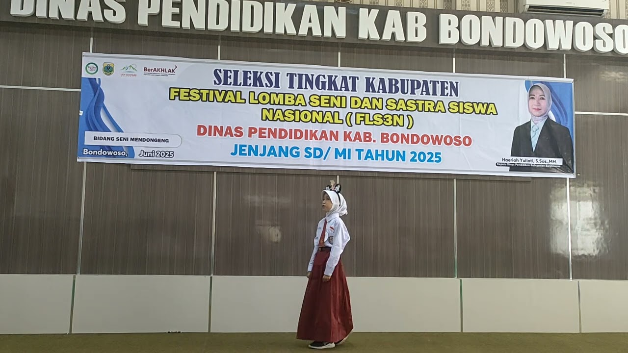 Juara 2 lomba Mendongeng (FLS3N) tingkat Kabupaten Bondowoso jenjang SD/MI tahun 2025