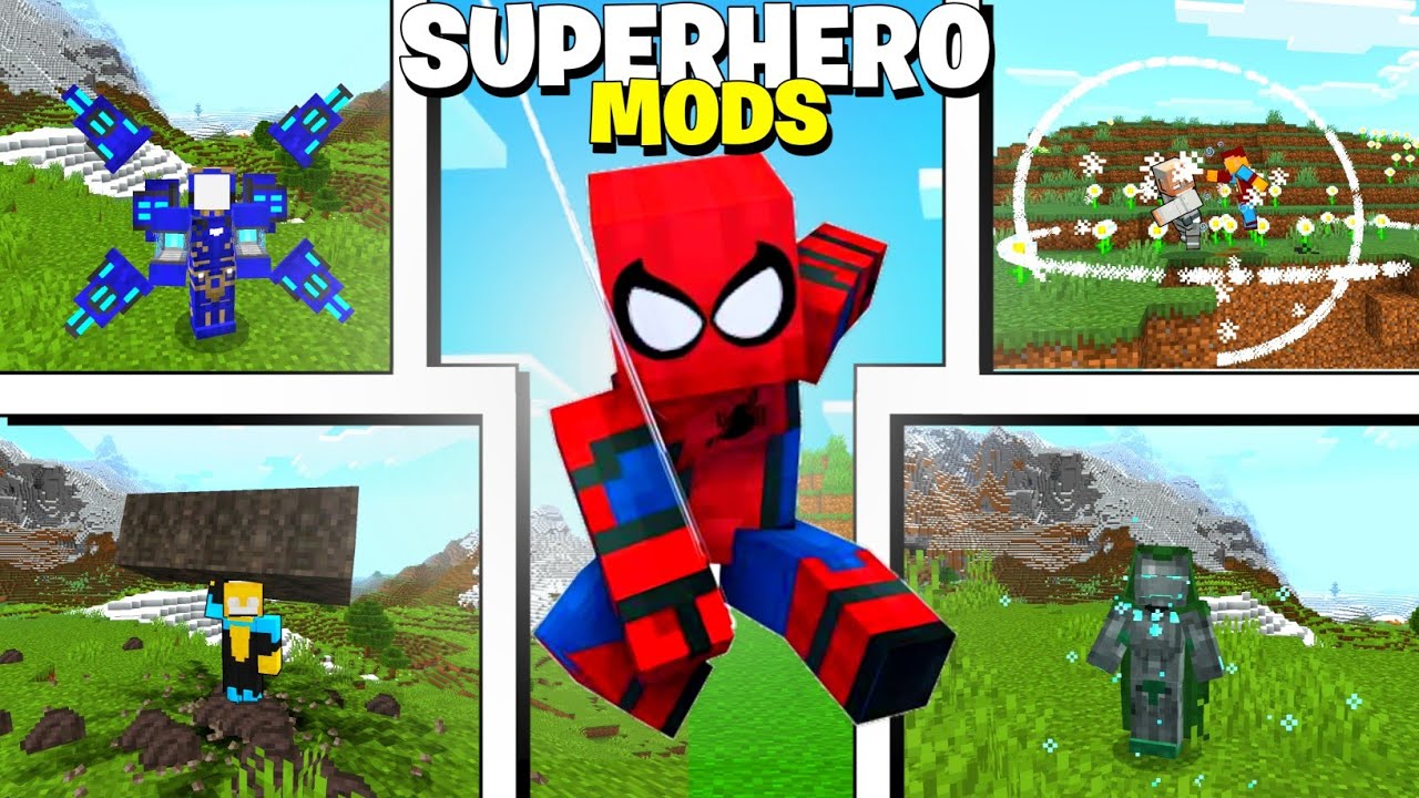 Top 3 Best Superhero Mods in Minecraft PE 1.21 – Become Spider-Man, Iron Man & Invincible