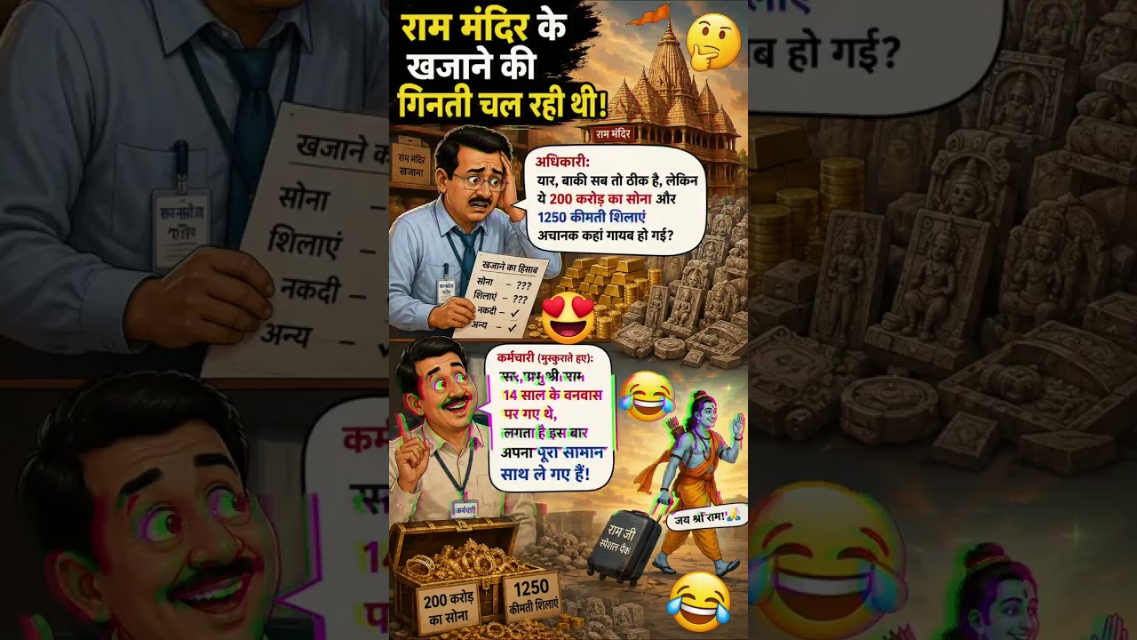 ram mandir mein chori and bjp wale ram ram ram #news #funny #ekbharatshresthbharat #motivation