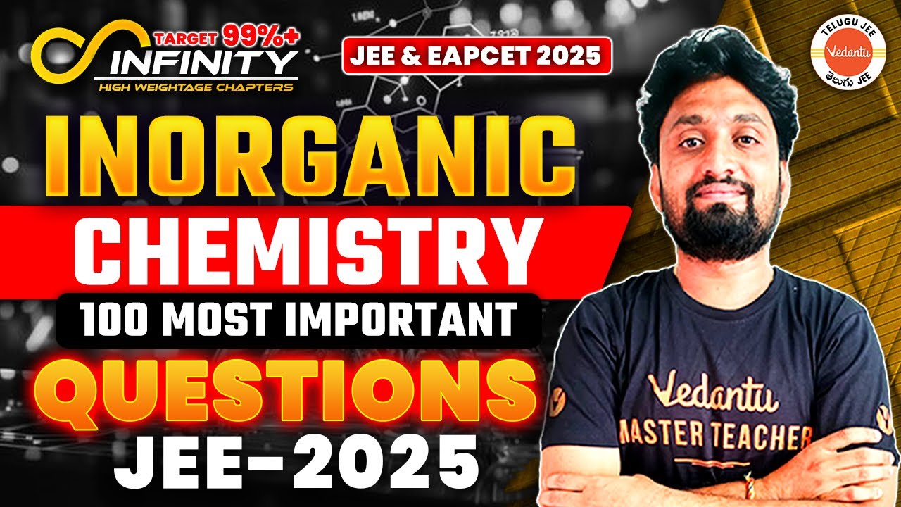 Inorganic Chemistry | 100 Most IMP Questions | Class 11 & 12 | JEE EAPCET 2025 | AP & TS| Naveen Sir