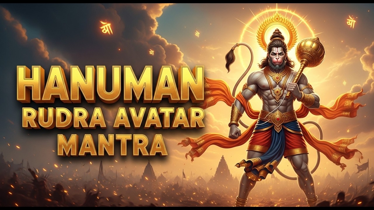 Hanuman Rudra Avatar Mantra 🔥 Ultimate Protection & Fear Removal | Om Hanumate Namah #hanuman