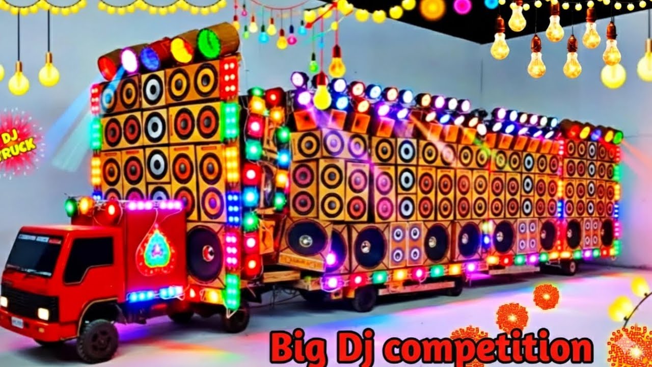 Mini Dj Truck Setup Loading at-home by Cardboard Making Dj truck | Mini Dj Setup |dj wala, dj gadi