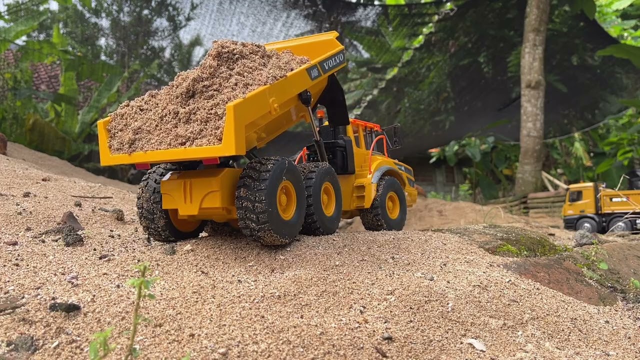 Best Action Miniatur Construction Sand Mining Rc Excavator Huina 1593 & Volvo e591