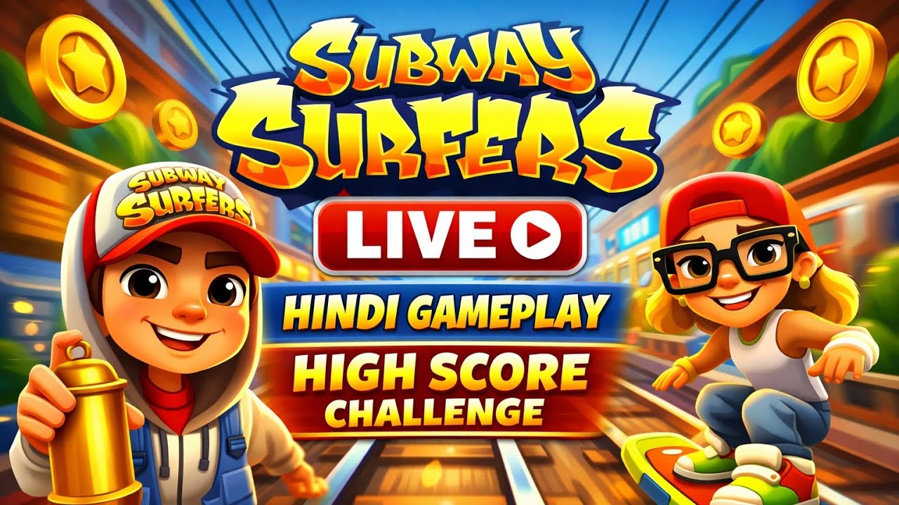Subway Surfers Live💥!! High Score Chalenge❤️!! P2 Official Live!!
