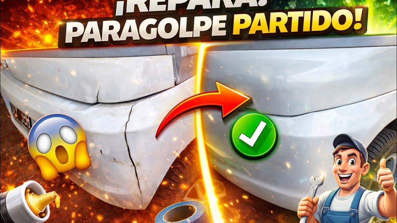 como reparar paragolpes roto/ como soldar plasticos