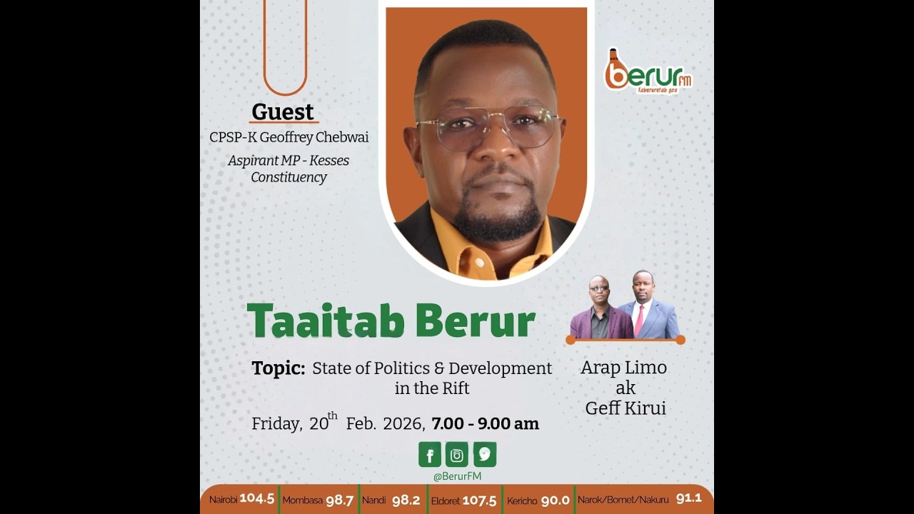 LIVE: STATE OF POLITICS AND DEVELOPMENT IN RIFT VALLEY.