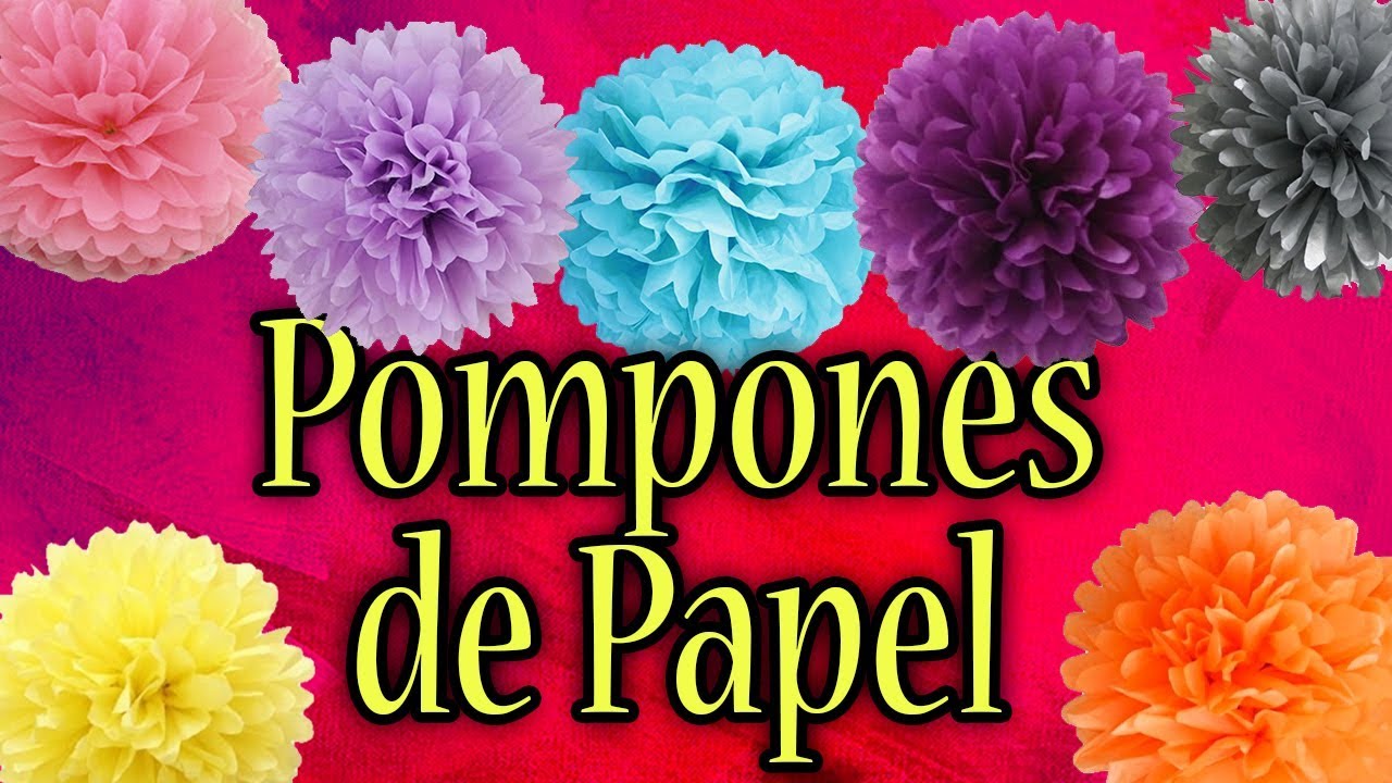 Pompones de papel | 4 formas diferentes de hacerlos 😍