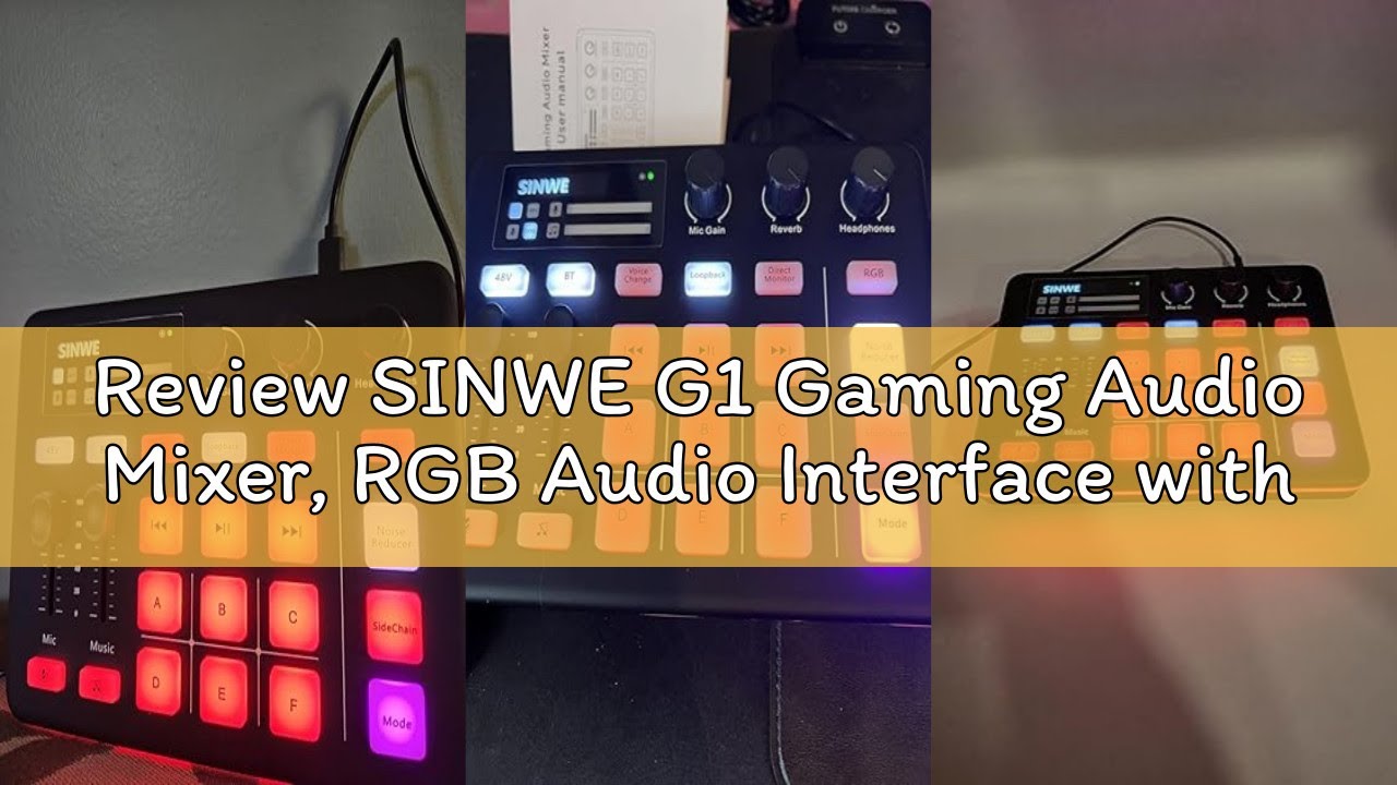 Review SINWE G1 Gaming Audio Mixer, RGB Audio Interface with Pro-preamp,Bluetooth, Streaming PC Mixe