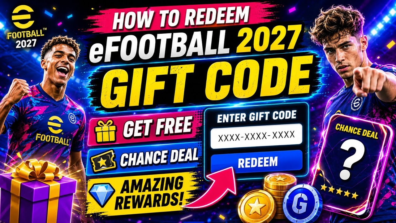 Как активировать подарочный код в eFootball 2027 | Получите бесплатные Chance Deal и награды
