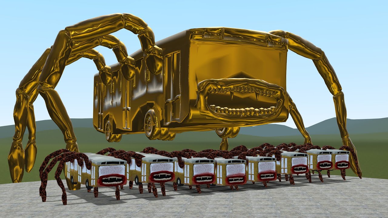 HOW STRONG IS GOLDEN BUS EATER!! Garry's Mod [Trevor Henderson Creatures]