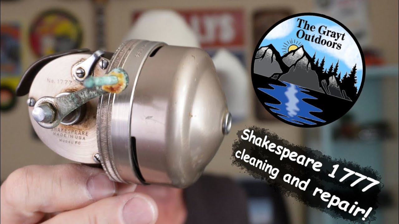 Shakespeare 1777 Spin Cast Reel - Cleaning and broken crank arm repair