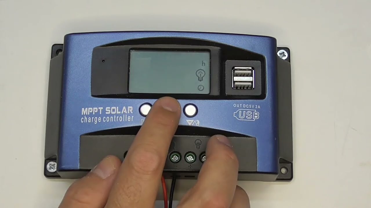 Μενού ρυθμιστή φόρτισης solar charge controller. ΠΡΟΣΟΧΗ δεν είναι mppt.