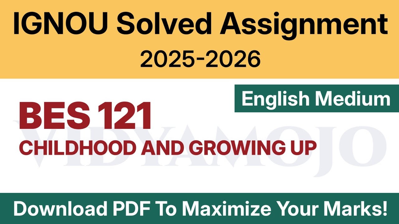 IGNOU BES 121 Solved Assignment 2025-26 English Medium PDF Download | IGNOU BEd 1st Year Assignment