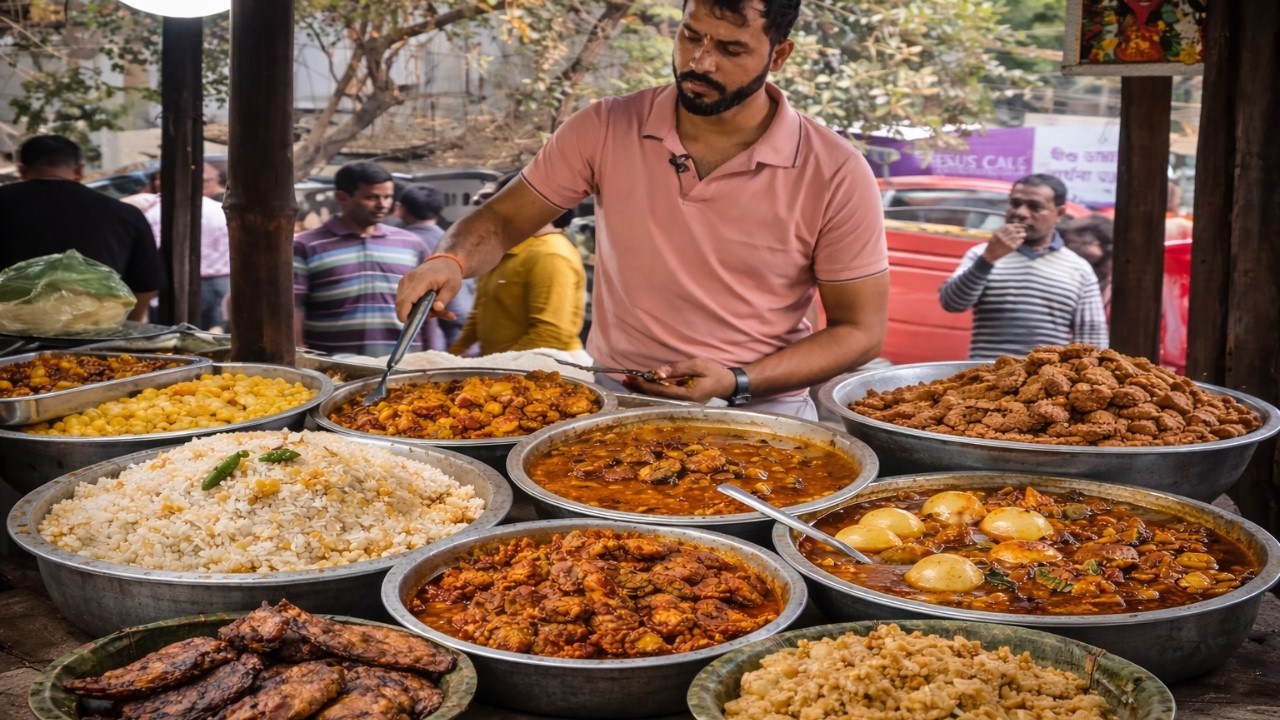 ₹30 Veg Rice in Kolkata |  Famous Cheap Meal | ৫০ বছরের পুরোনো কালু মেসোর দোকান