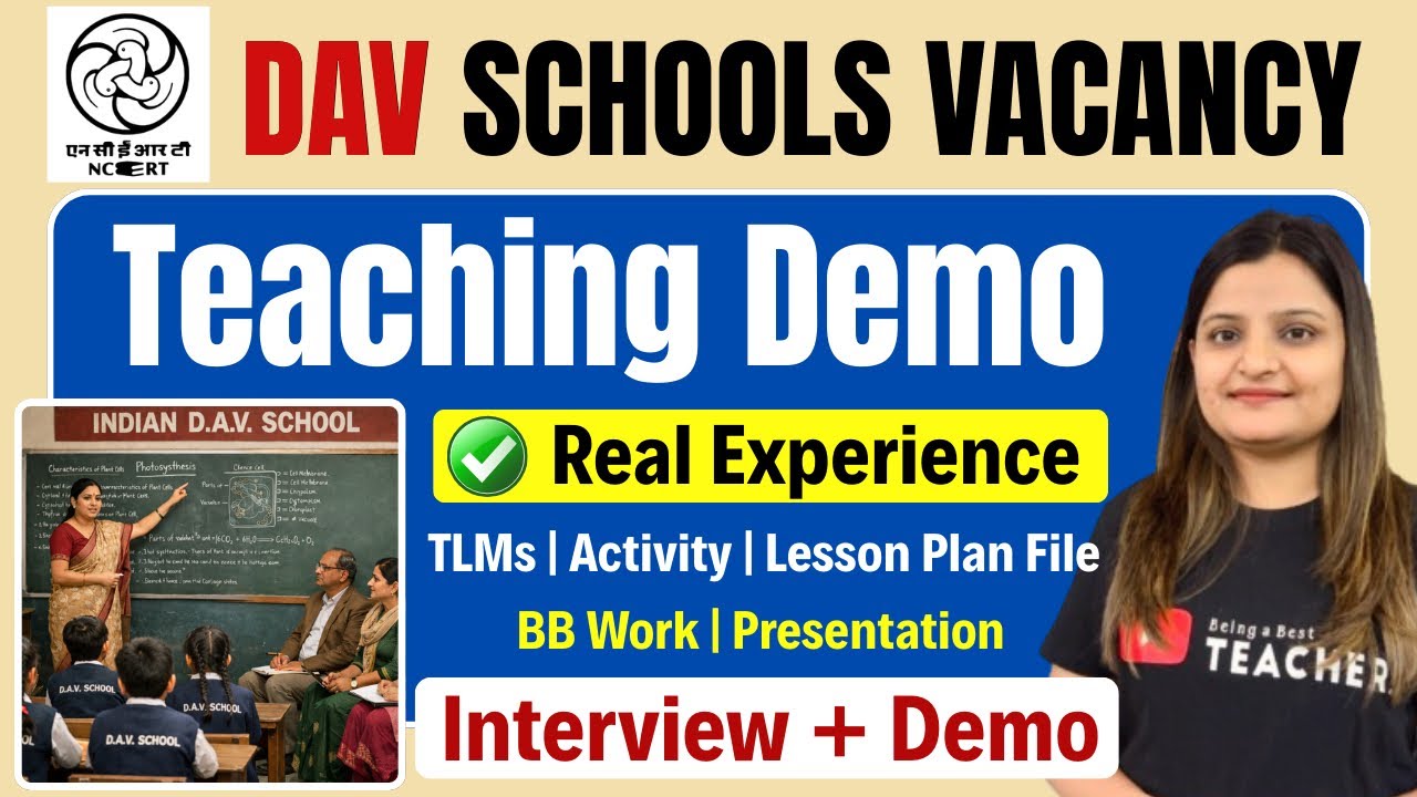 DAV Teaching Demo & Interview | Real Teaching Experience | How to Give Teaching Demo in Class?