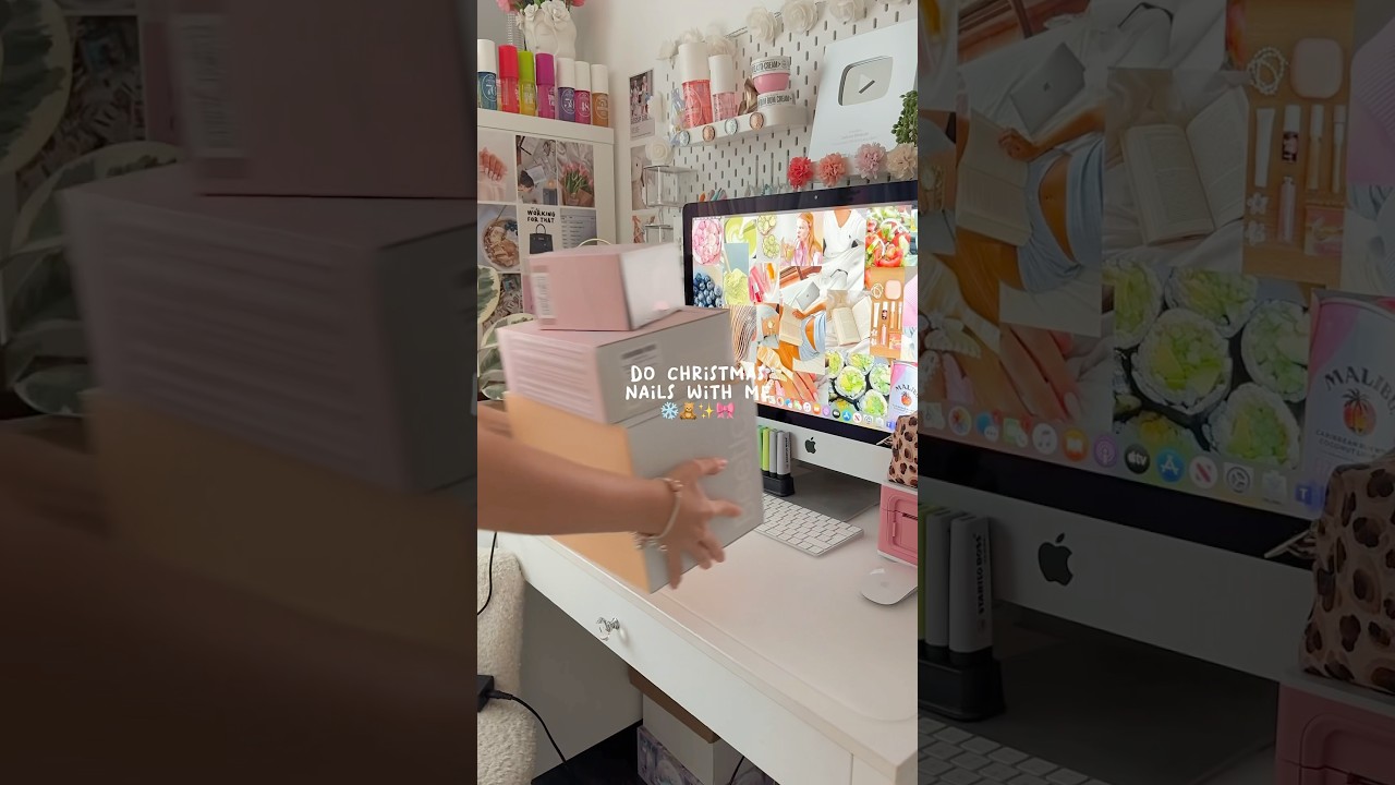 Simple but cute!❄️ #christmas #nailinspo #nailtutorial #winter #gelnails #fyp