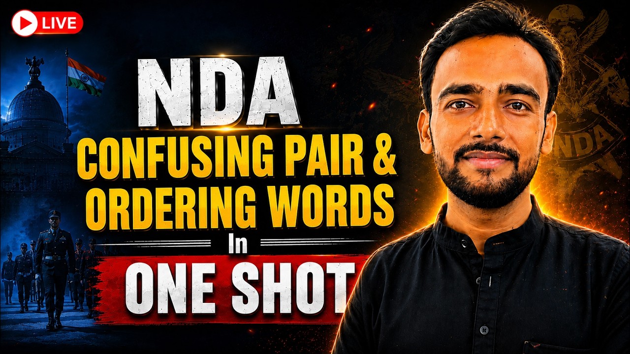 NDA English Confusing Pair Of Words + Ordering Of Words One Shot 🚀 | NDA 2 2026 💯 | Complete English