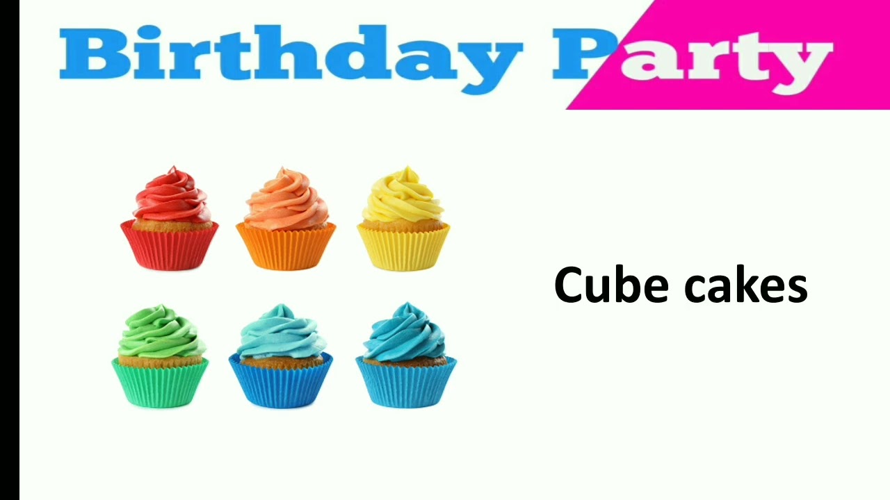 Birthday Party Name in English | Birthday mein use hone wale materials ke naam in  English