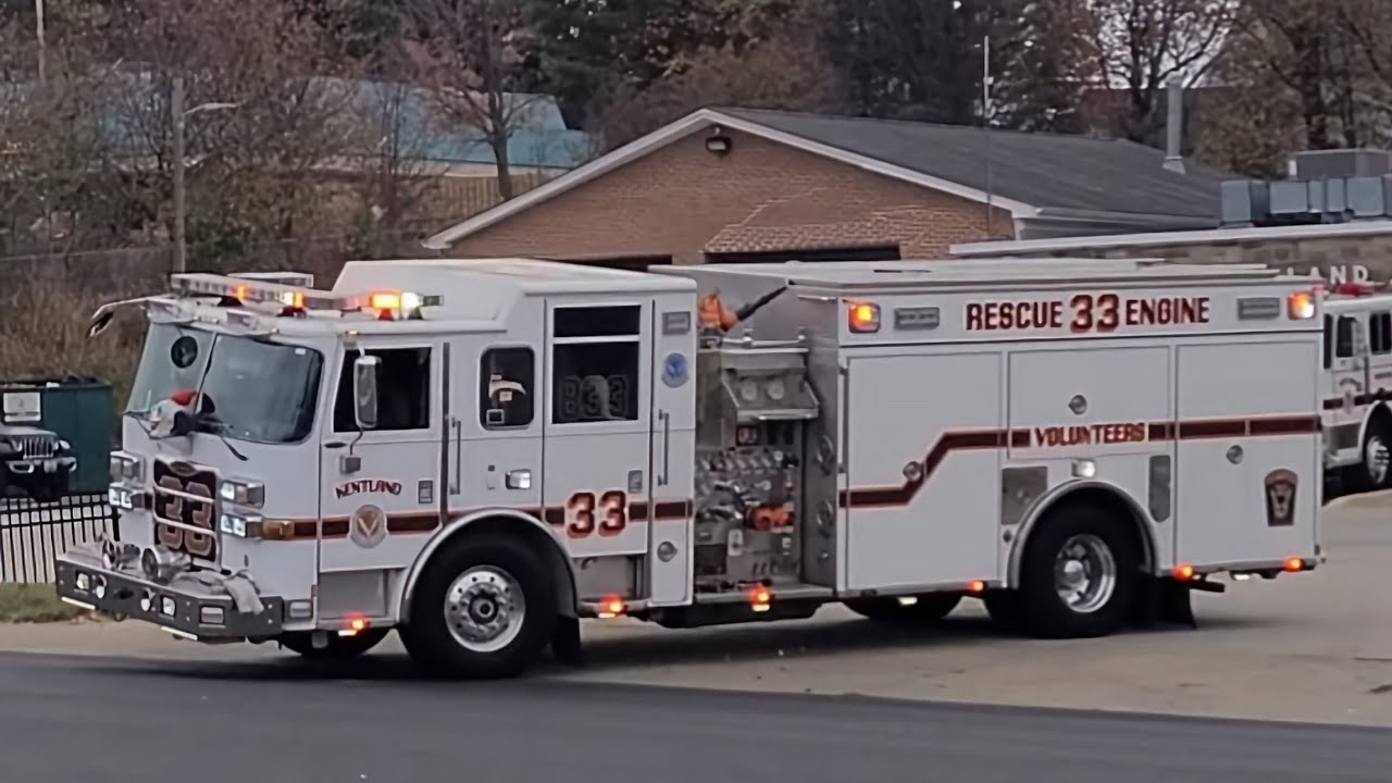 Kentland Fire Department Rescue Engine 833 & *BRAND NEW* Volunteer Chief 833 Responding 11-10-2024