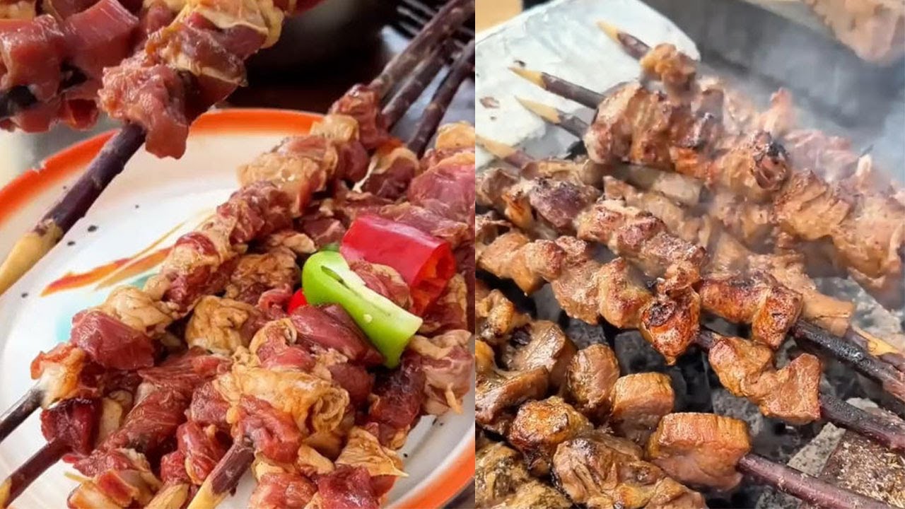 【東北裘仟尺】紅柳大串，吃起來太過癮了#food #cooking #美食 #美食分享日常 #delicious