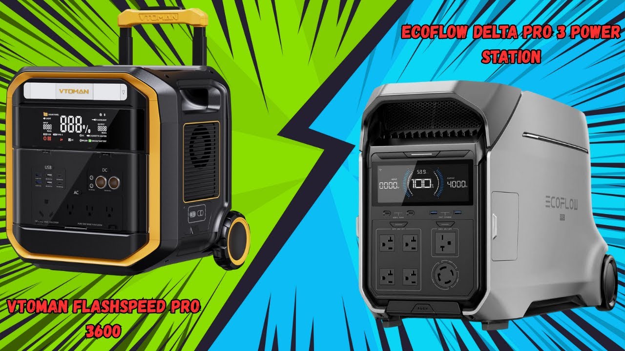 Home Backup Power Battle | VTOMAN FlashSpeed Pro 3600 VS EcoFlow DELTA Pro 3