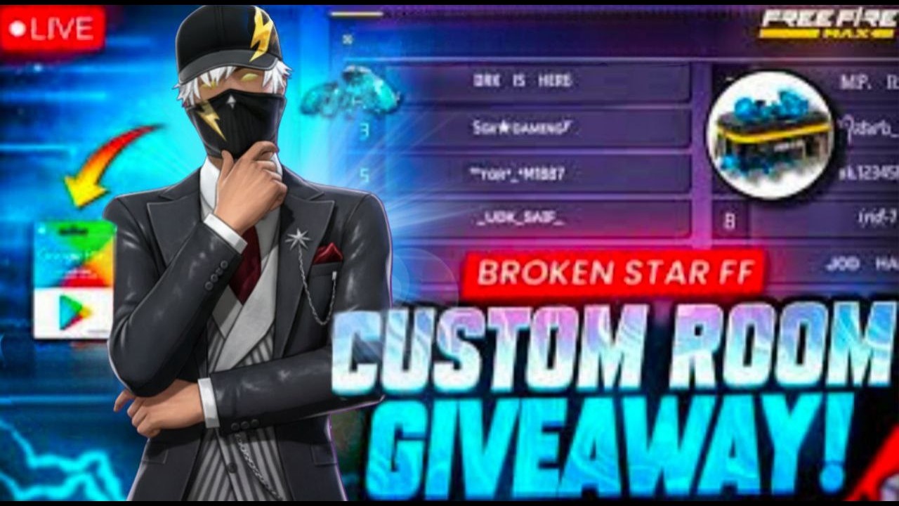 FREE FIRE LIVE CUSTOM ROOM GIVEAWAY  | FF GUILD TEST | GURU 90🤑42 #fflivegiveaway #freefirelive