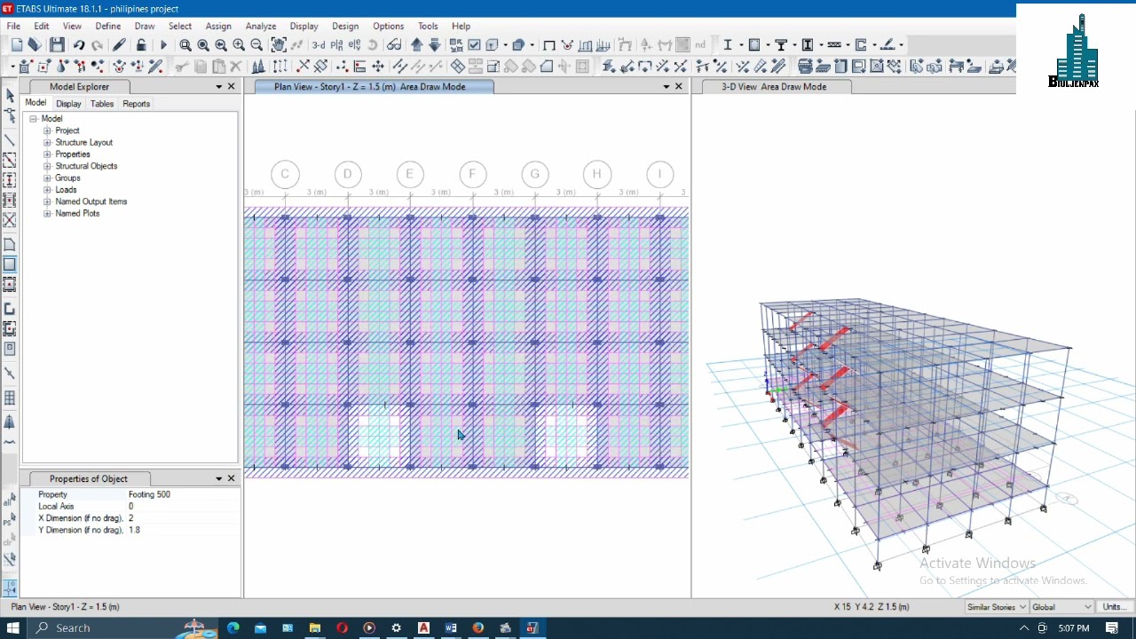ADDING  SLAB STRIPS IN ETABS