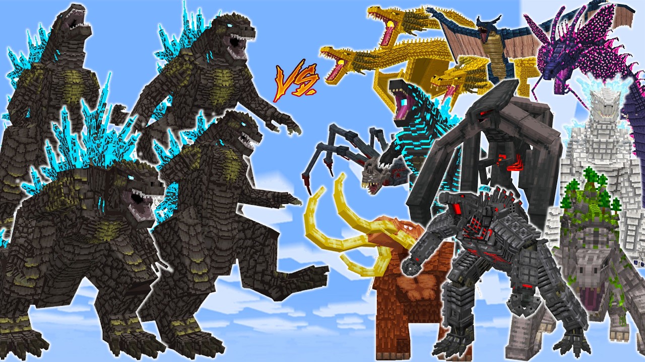 GODZILLA MINUS ONE vs GODZILLA LEGACY OF TITAN | MINECRAFT PE BATTLE