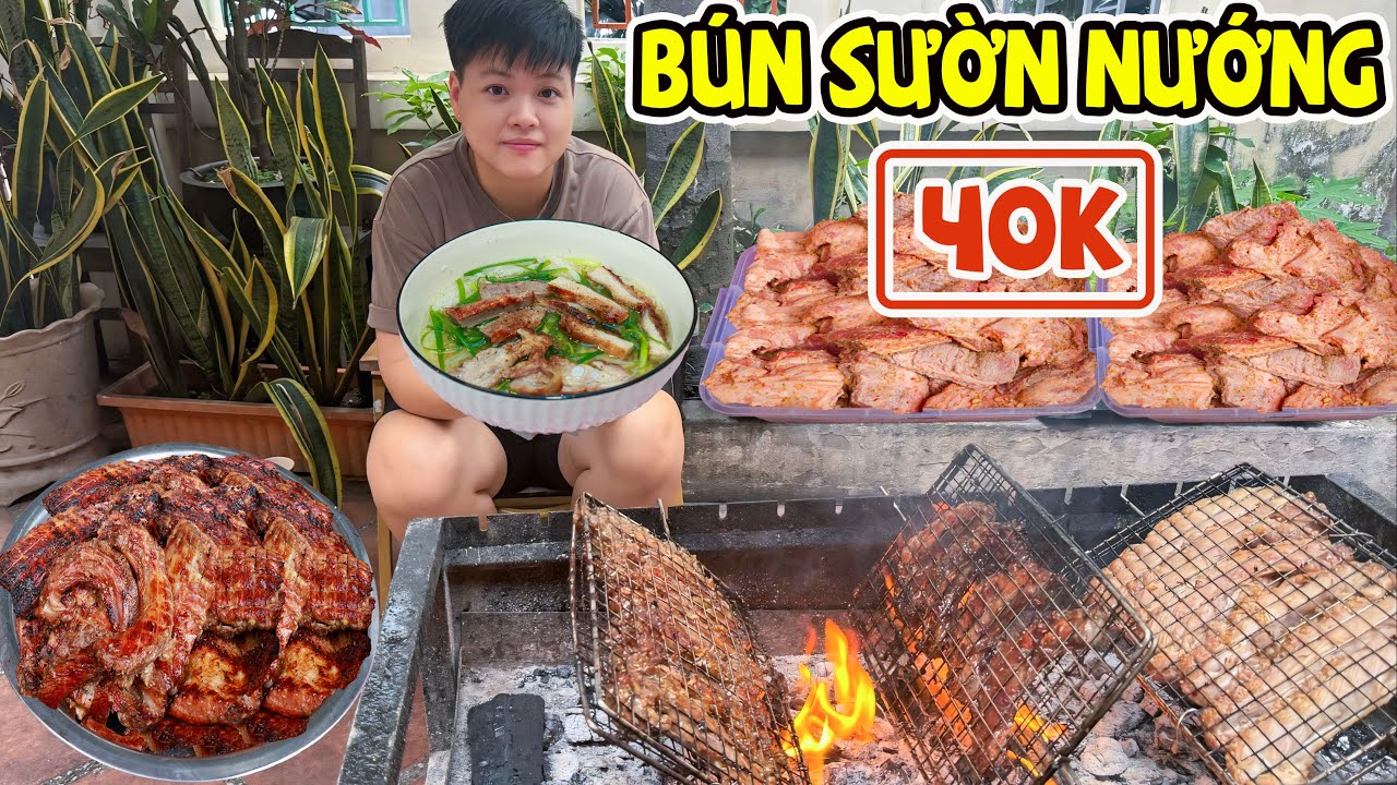 Lạ Miệng Bún Sườn Nướng 40K Thơm Mềm Chill Chill Ở Quán Cà Phê Út Lành