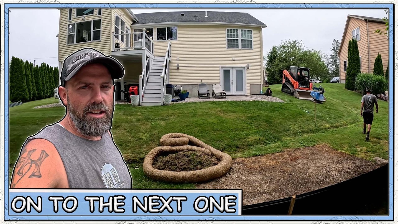 Pool Patio Is Done, Preparing For a Block Retaining Wall Next.