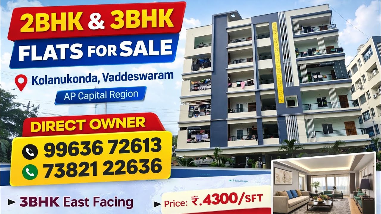 Premium 2BHK & 3BHK Apartments in Kolanukonda | Lift | Low-Density Living