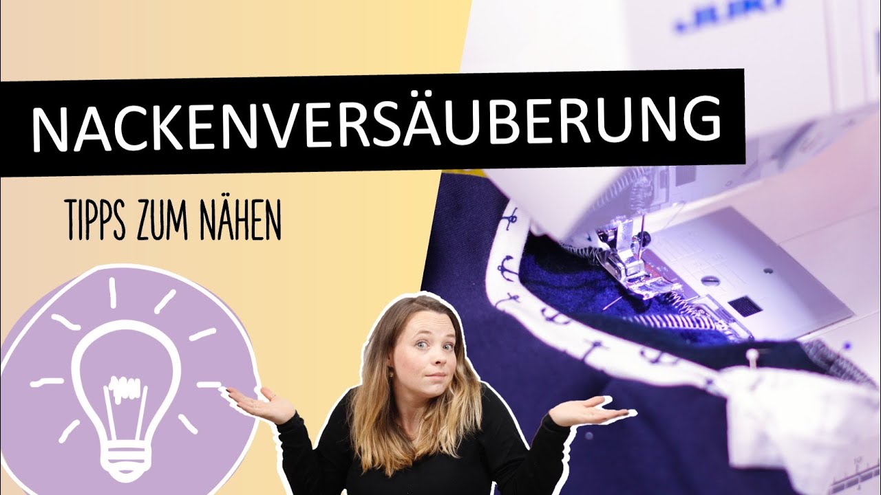 Wie nähe ich eine Nackenversäuberung im Nachhinein an / Streberstreifen für Nähanfänger