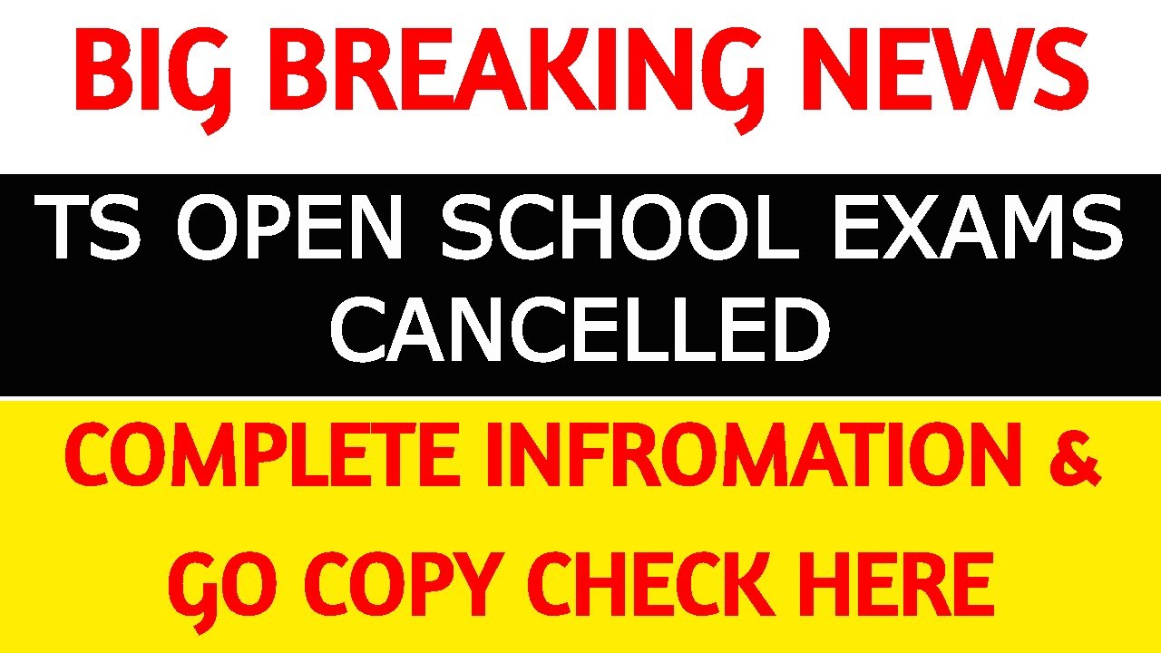Telangana Open School SSC & Open Inter Exams Cancelled 2021|#tsopenschoollatestnews #easyadmissions