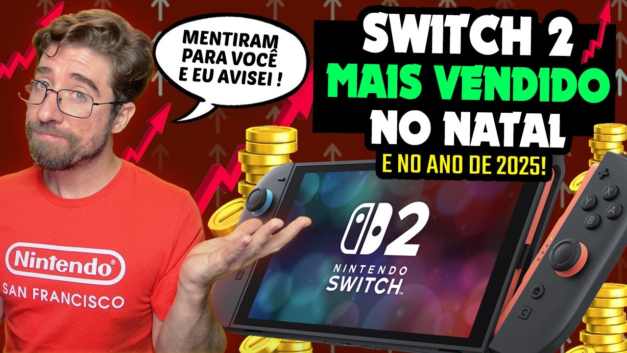 Agora a realidade: SWITCH 2 foi o console MAIS VENDIDO no NATAL e TODO 2025 nos EUA