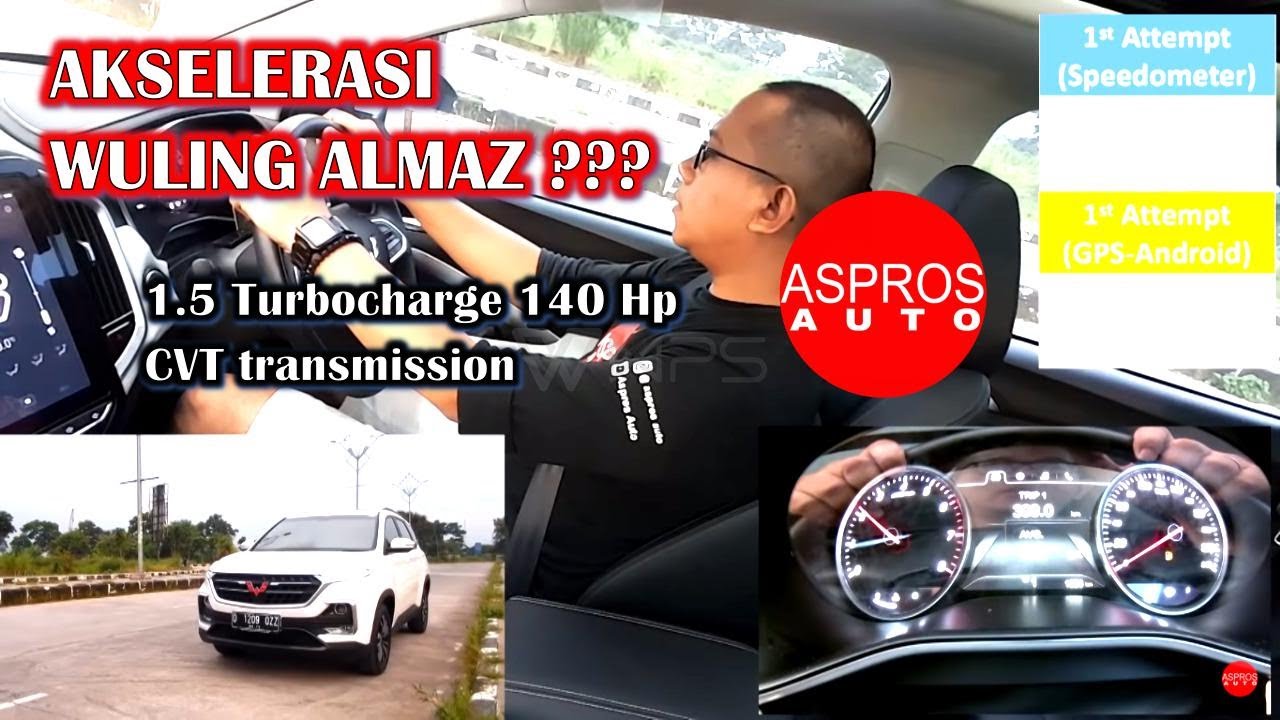 0 - 100 km/h : WULING ALMAZ 1.5 TURBOCHARGED AKSELERASI by ASPROS AUTO