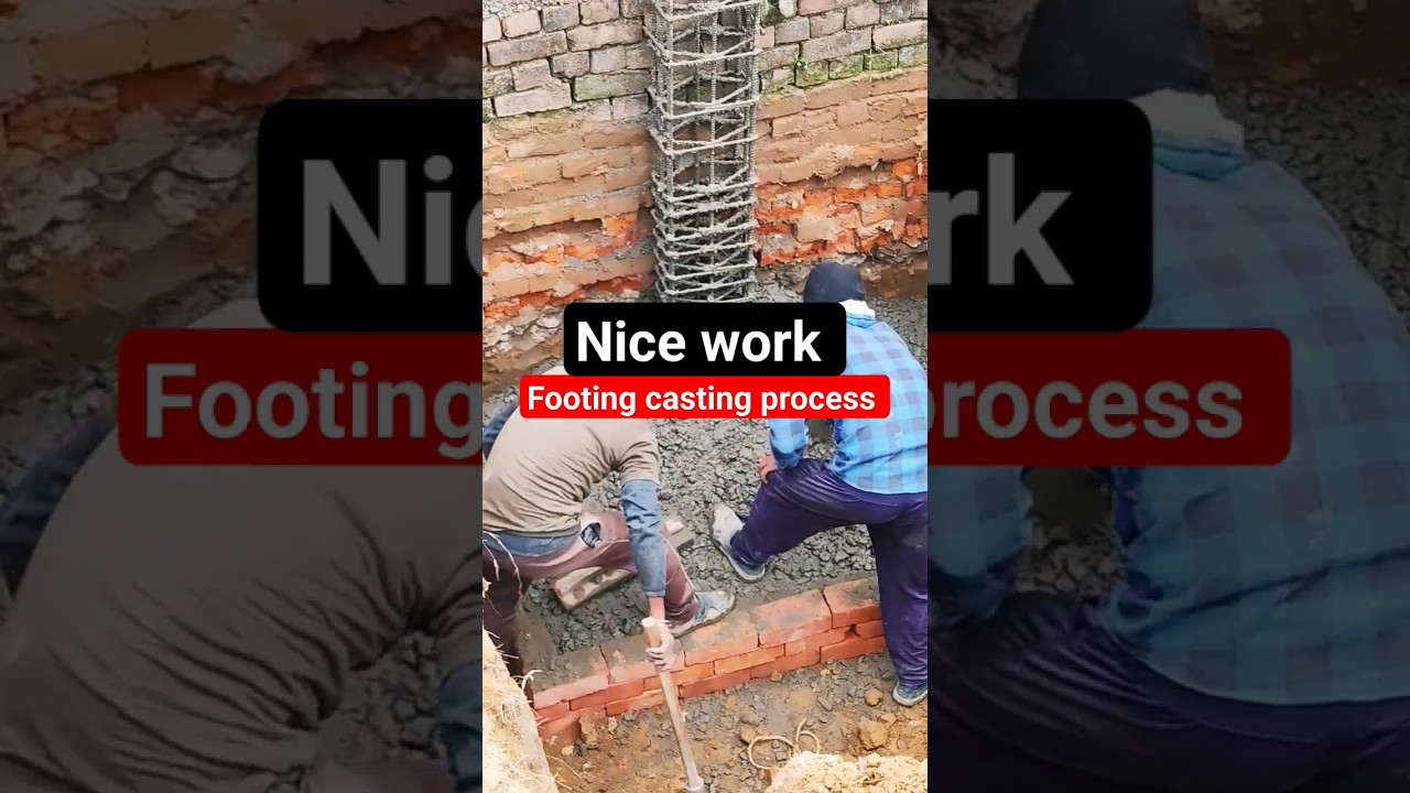 footing casting process 
